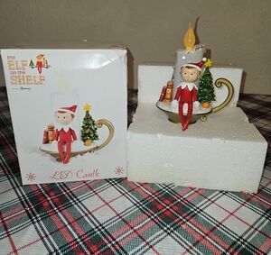 Elf on the Shelf LED Candle with Christmas Tree